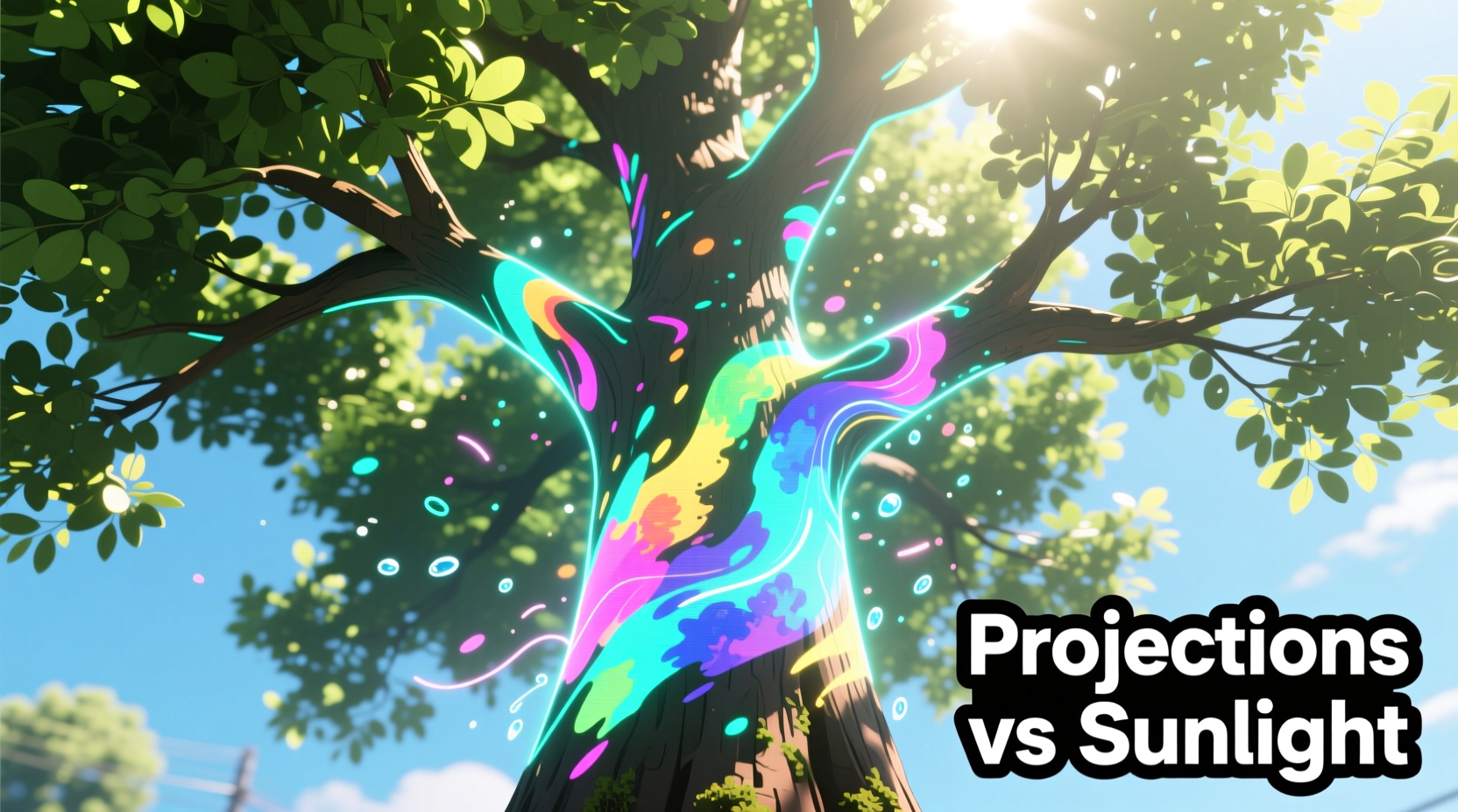 are animated light projections worth the setup time if your tree sits in direct sunlight most days