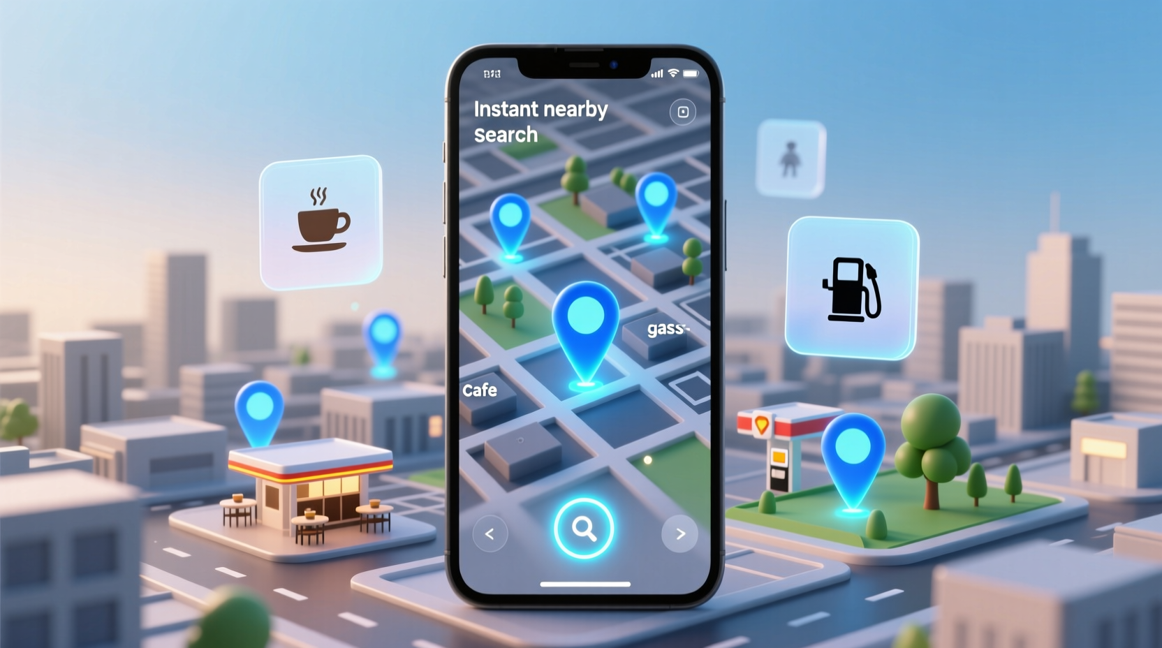 maps for android adds places for instant nearby search
