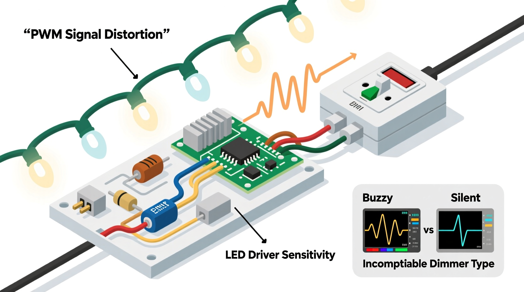 Why Do Some Led Christmas Lights Buzz With Certain Dimmers Diagnosing ...
