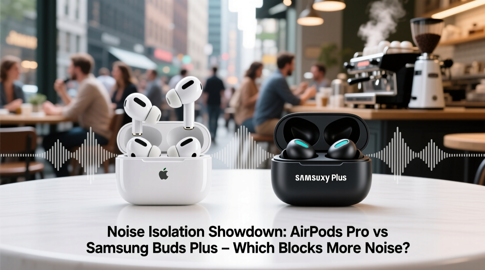 airpods pro vs samsung buds plus which has better noise isolation in noisy cafes