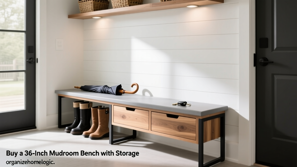 Buy a 36-Inch Mudroom Bench with Storage