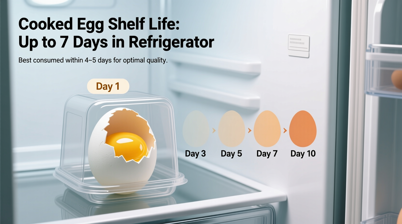how long does cooked egg last in the refrigerator