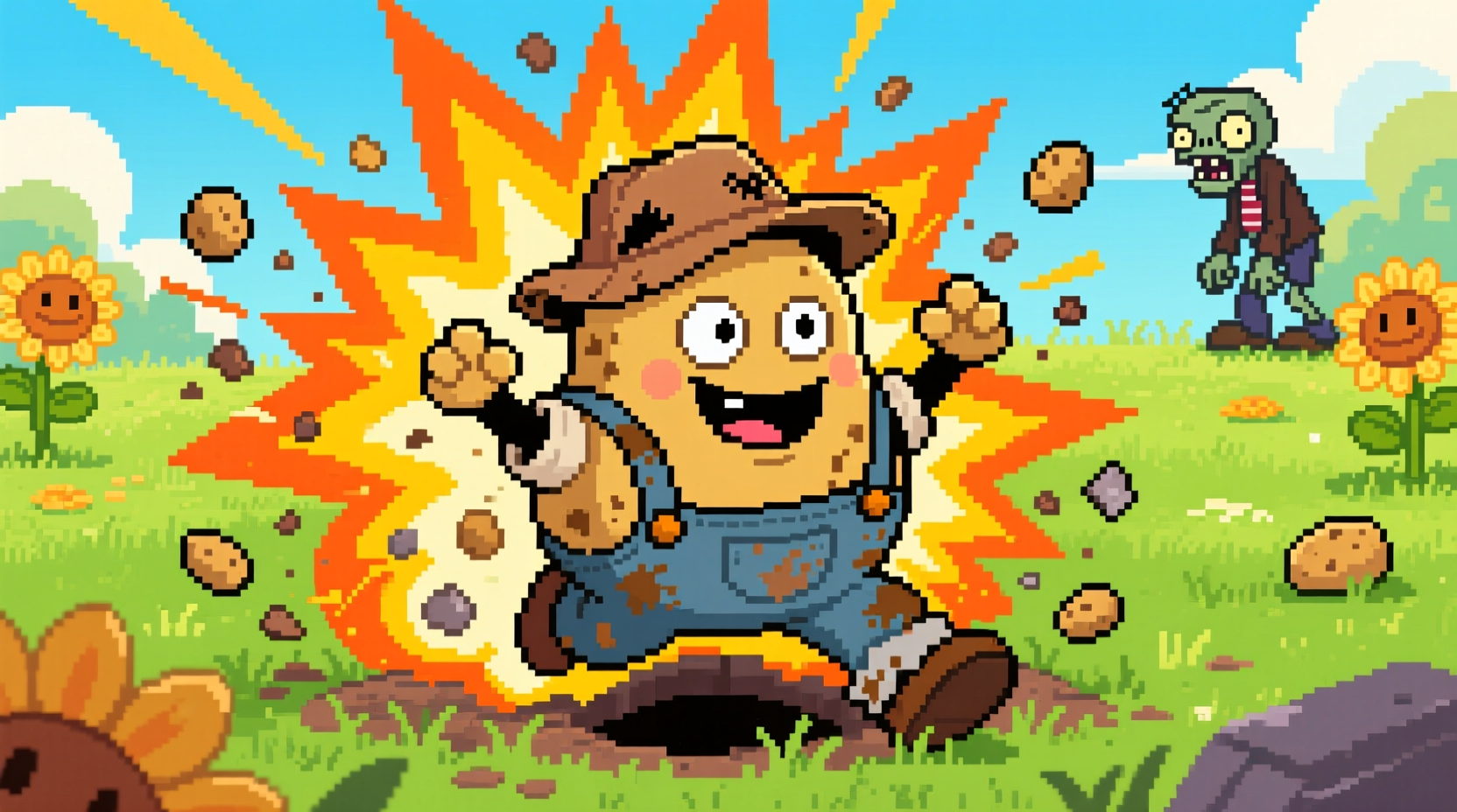 Potato Mine character in Plants vs Zombies game