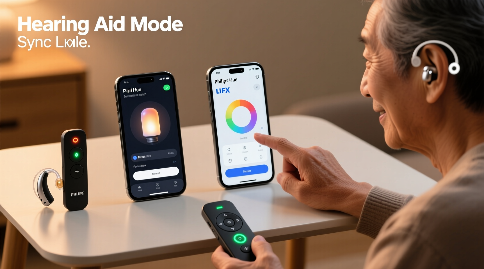 smart light sync apps vs physical remotes which work better with hearing aid users