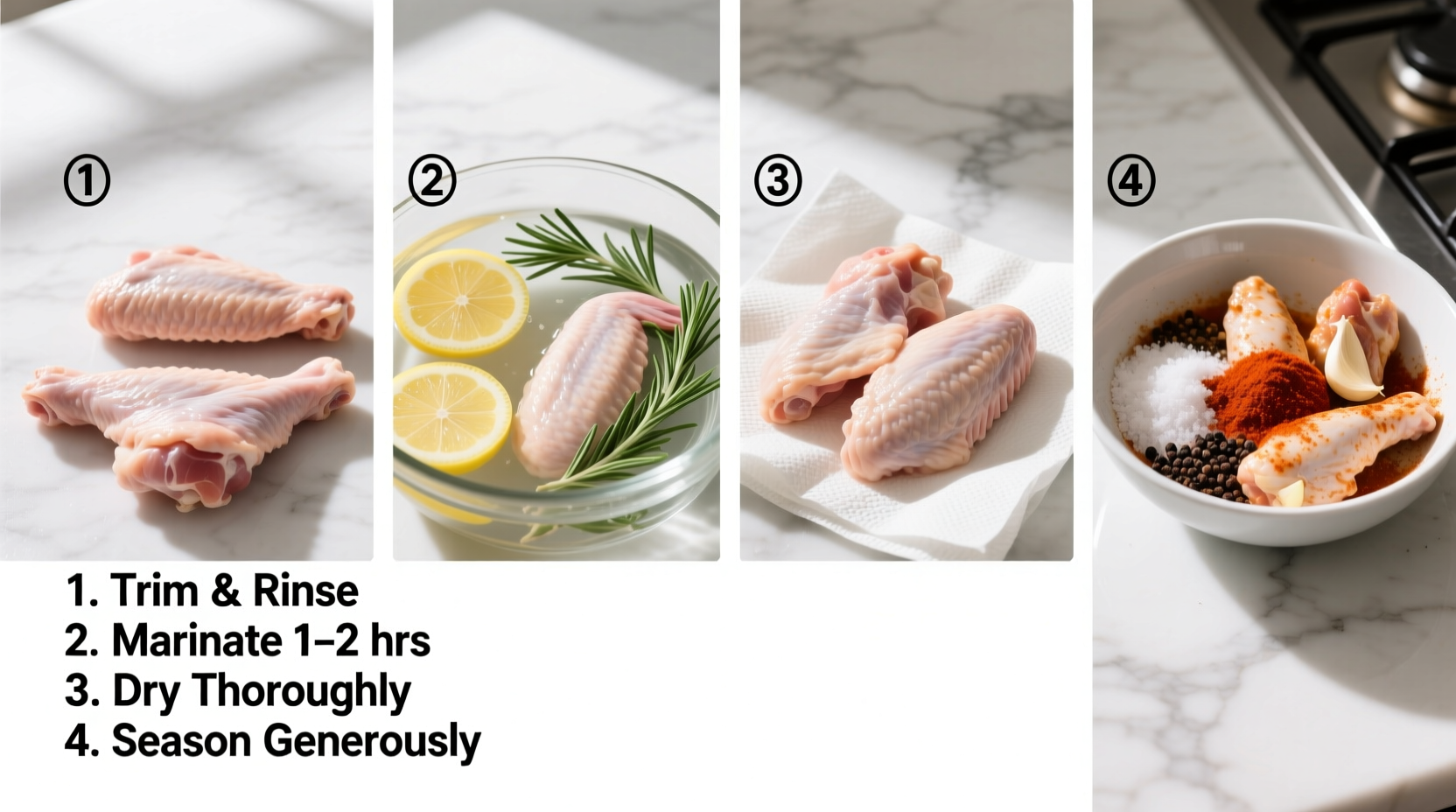 how to prepare wings for cooking