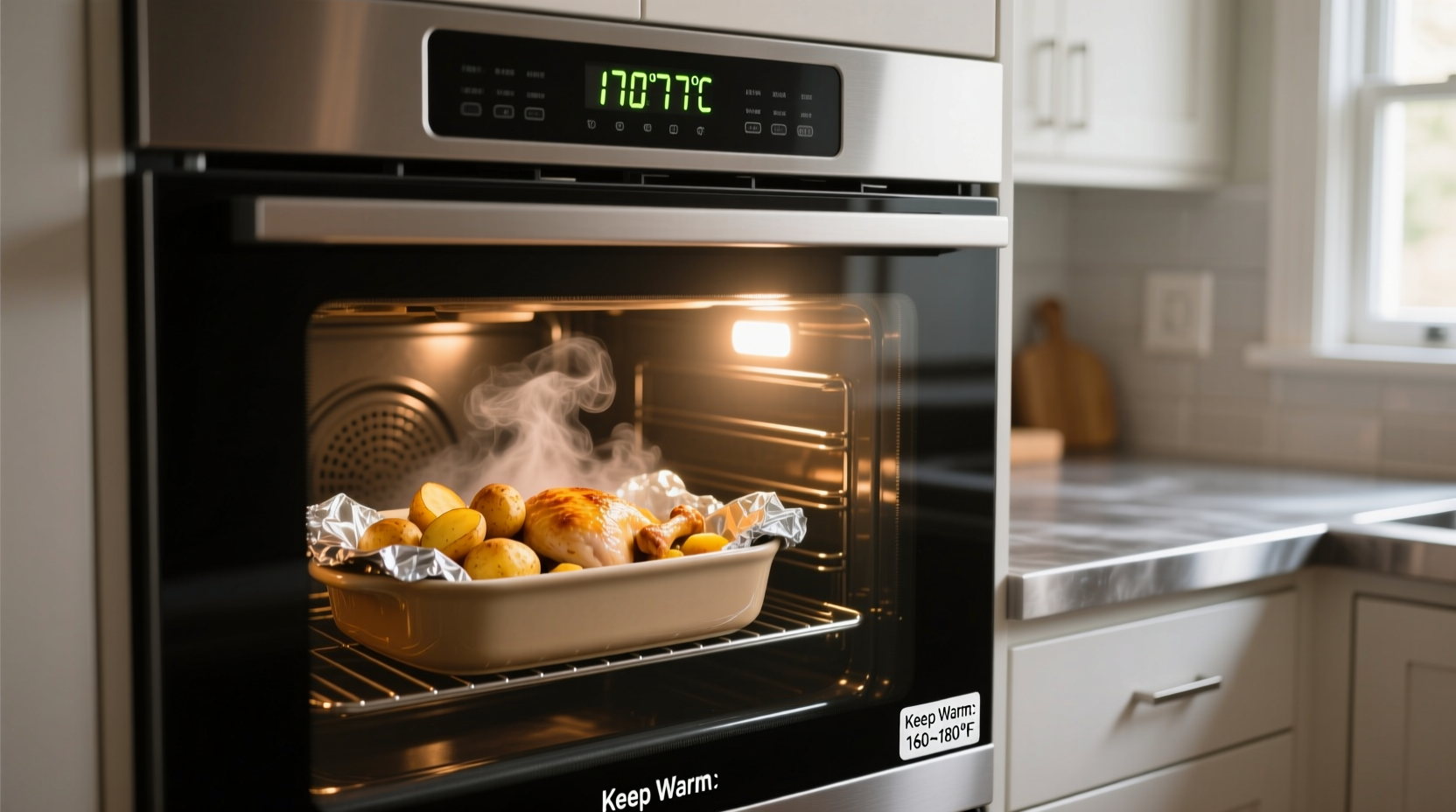 what temperature keeps food warm in the oven