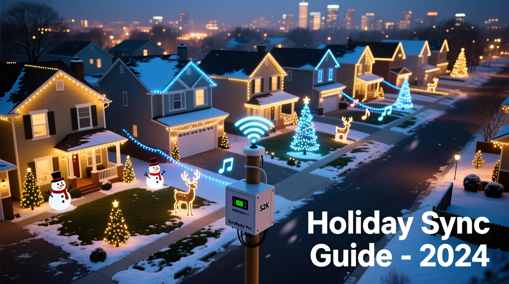 how to sync christmas lights across multiple houses for neighborhood shows