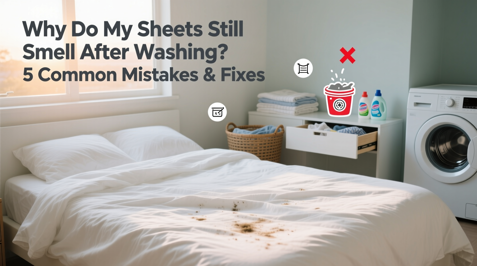 why do my sheets still smell after washing common mistakes and fixes