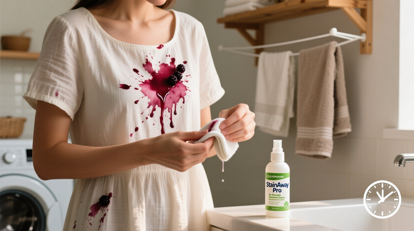 berry juice stain removal on cotton dresses