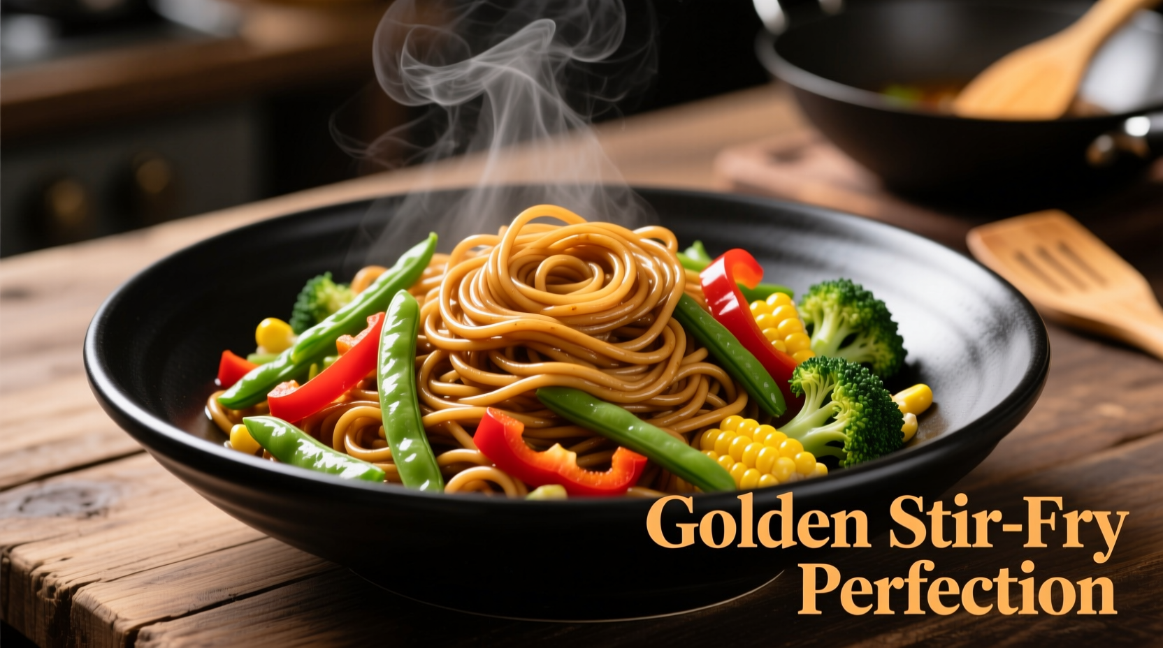 Perfectly cooked chow mein with golden noodles and colorful vegetables
