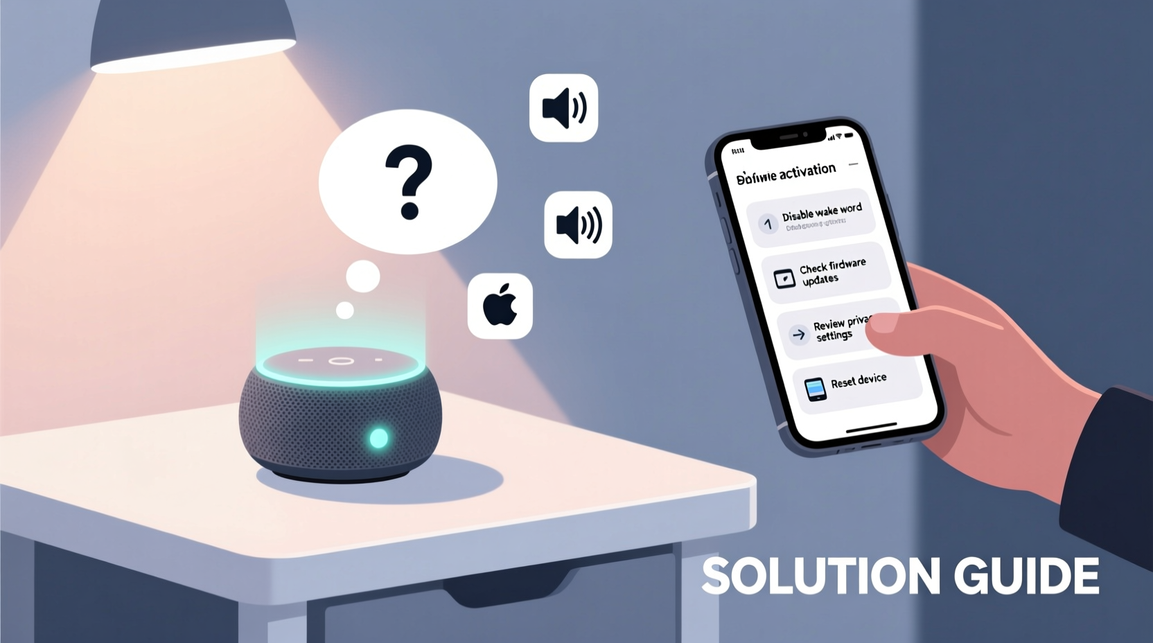 why does my smart speaker turn on randomly and how to stop it