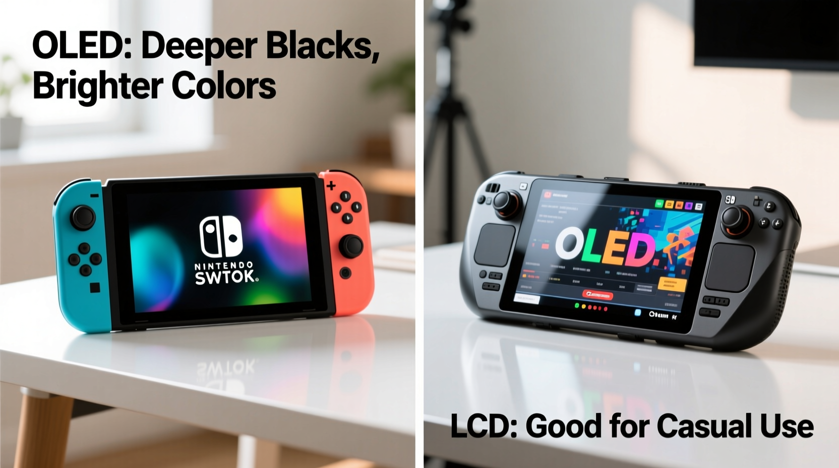 oled switch vs steam deck lcd is the screen upgrade better than game variety