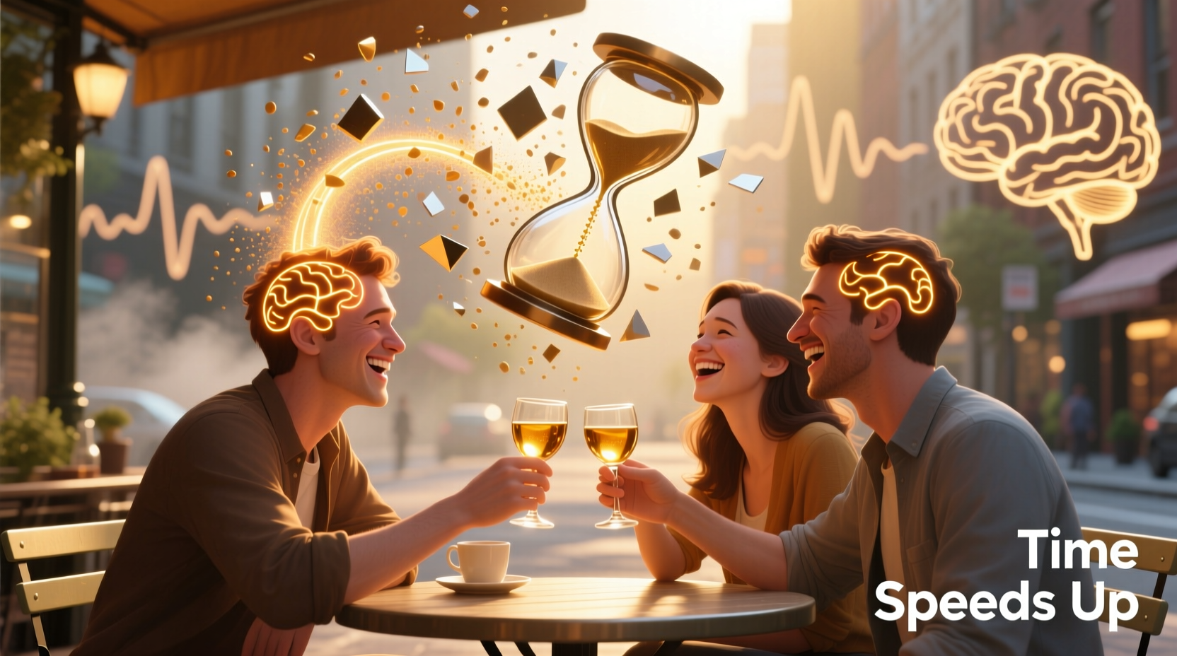 why does time feel faster when drinking with friends neuroscience insight