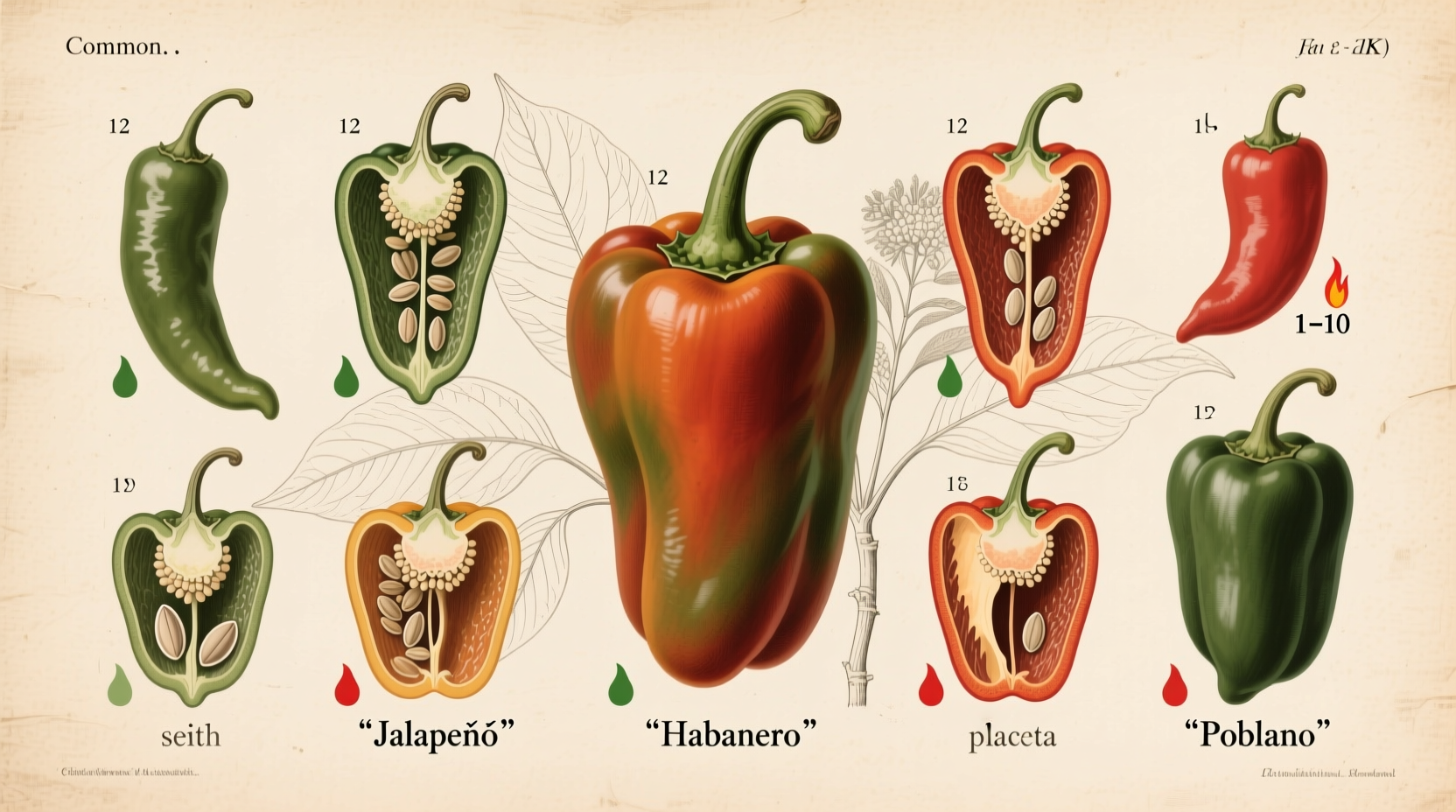 guide to identifying different types of peppers