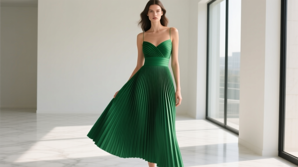Do Pleated Midi Dresses Hide a Tummy? Yes—If You Know How