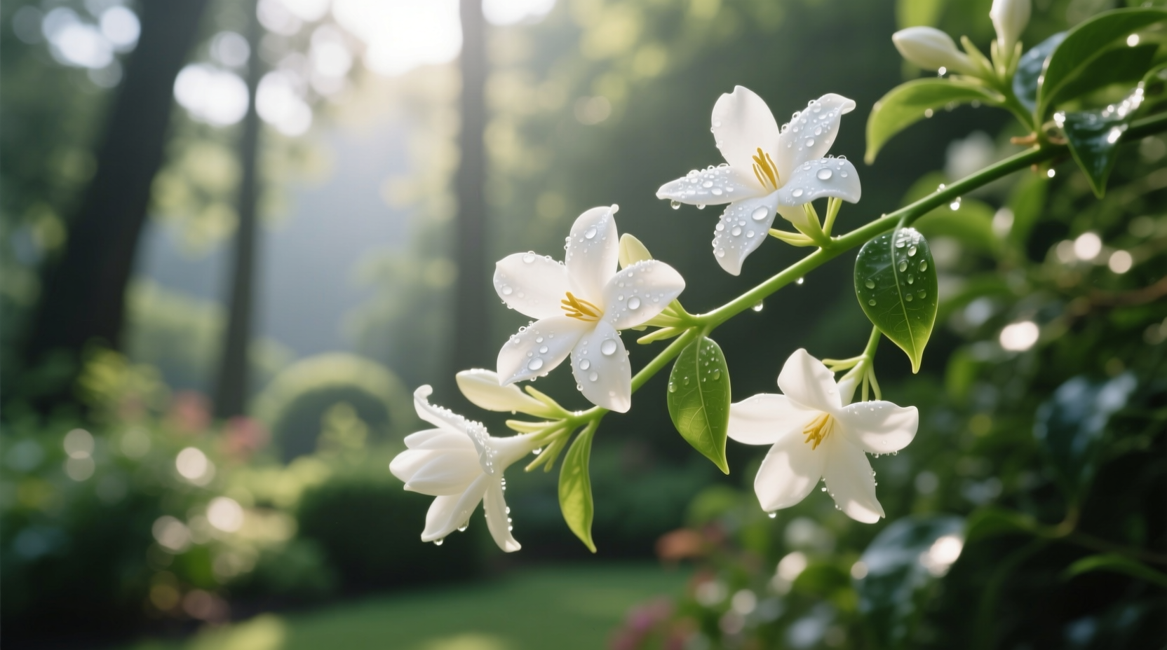 jasmine plant with white flowers