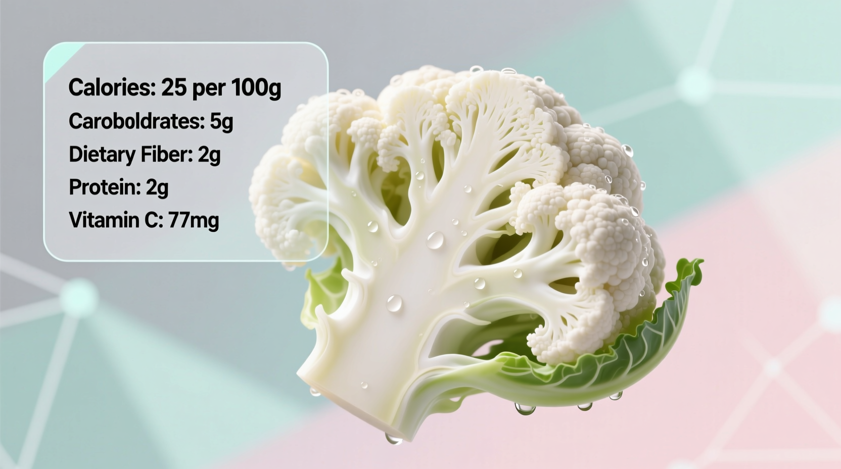 Cauliflower nutrition facts with carb count