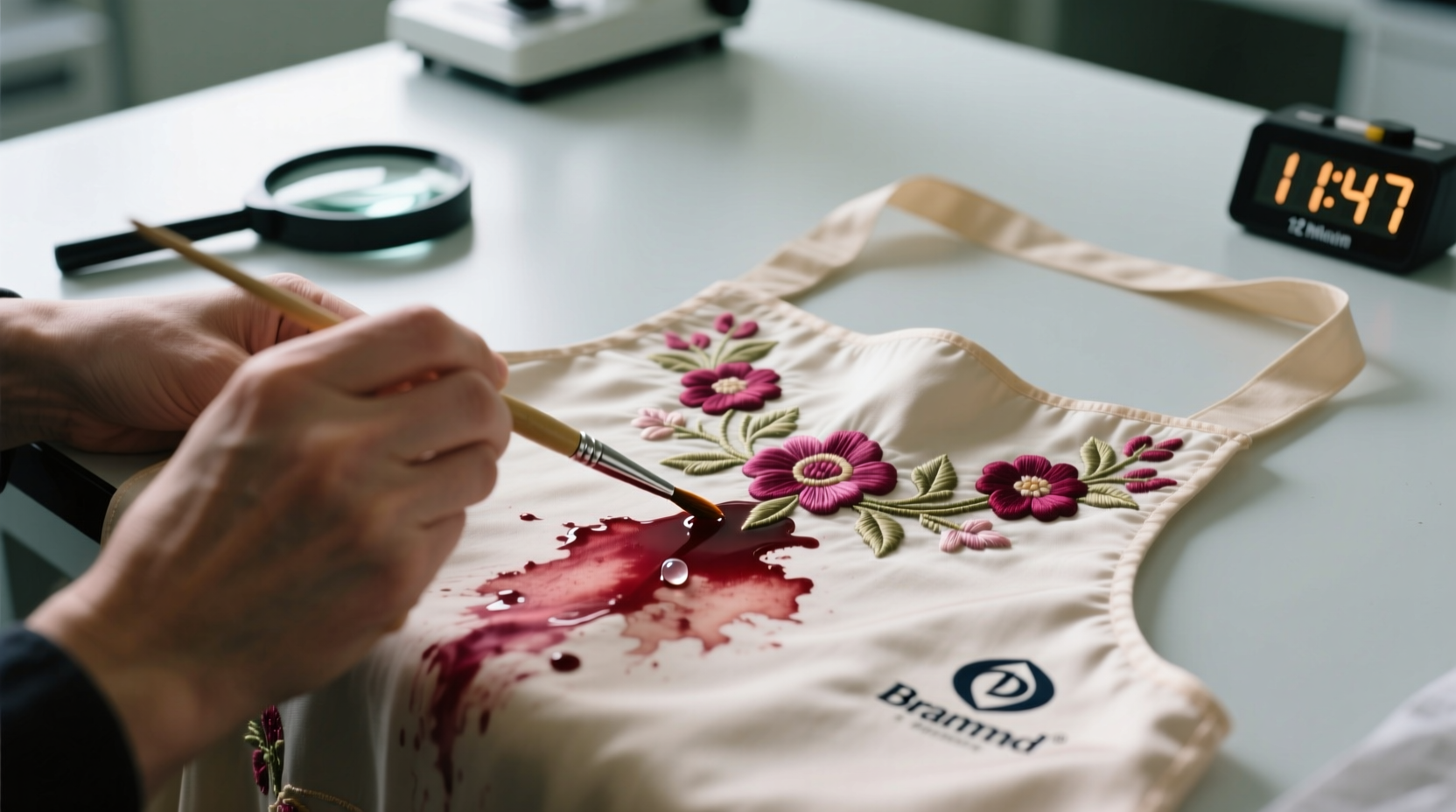 how to remove beet juice stains without damaging embroidery