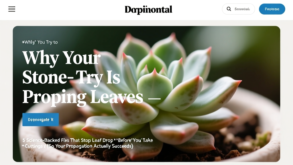 Stonecrop Leaf Drop During Propagation Fixes