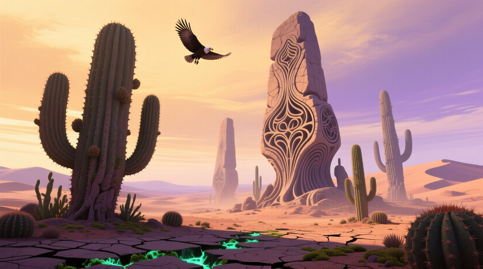 large cacti plants
