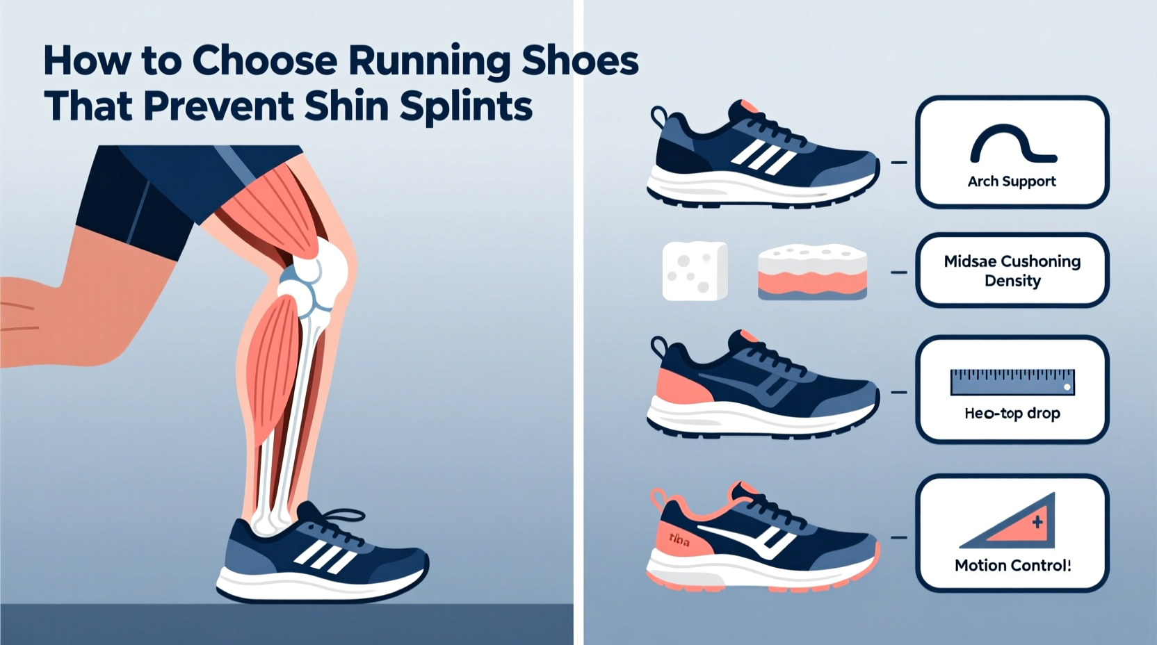 how to choose running shoes that prevent shin splints effectively