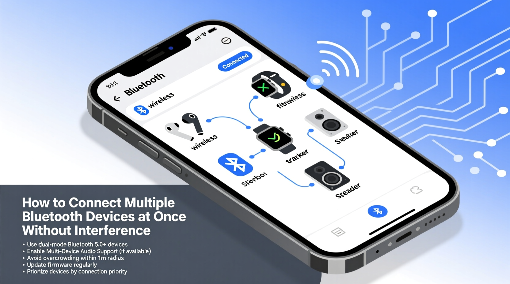 how to connect multiple bluetooth devices at once without interference