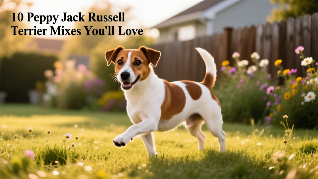 brown and white jackabee with jack russell terrier body