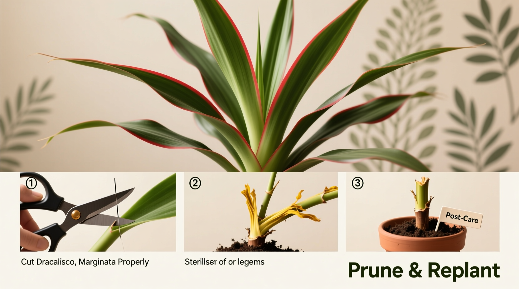 5 Steps to Cut Dracaena Marginata | TheHomeSprouts