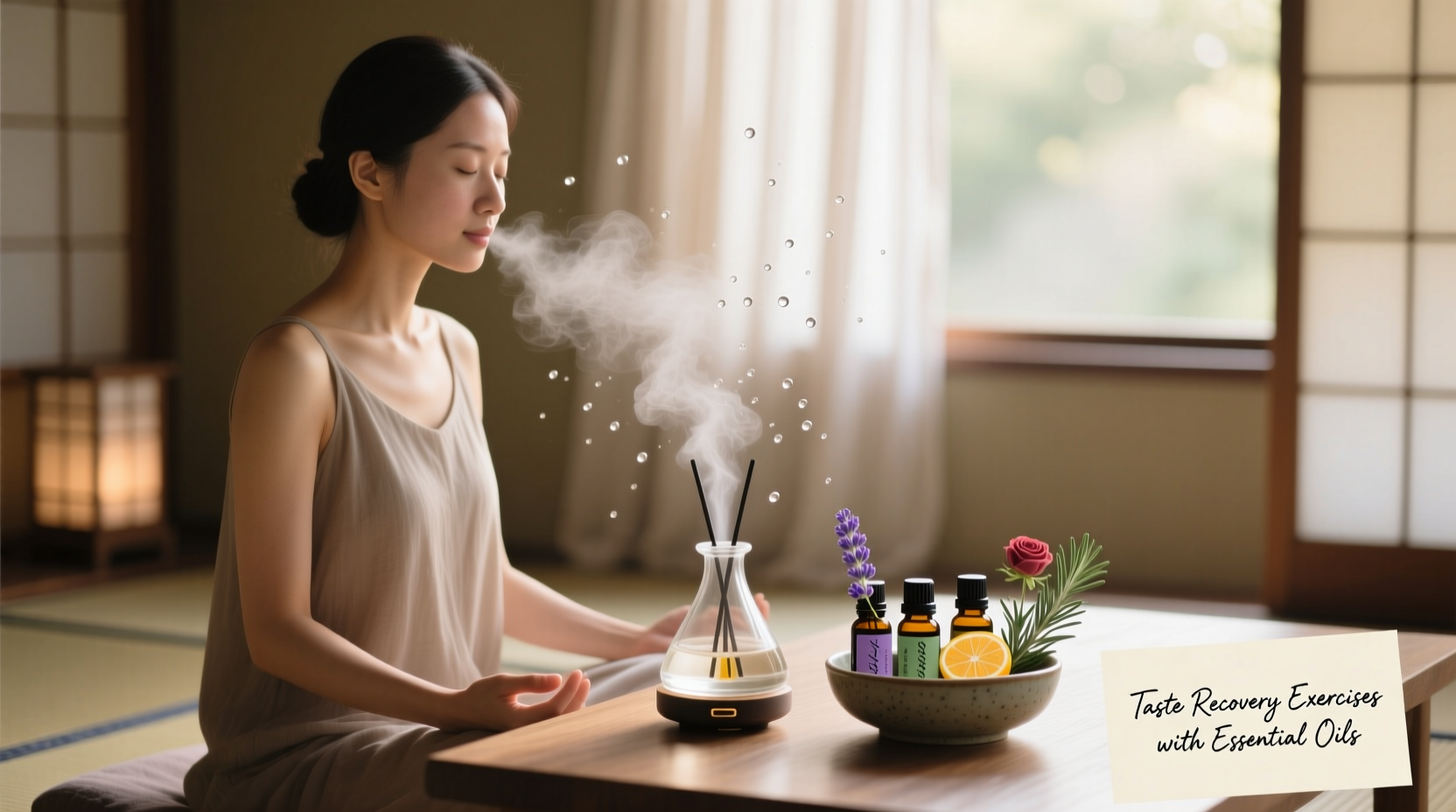 Taste recovery exercises with essential oils