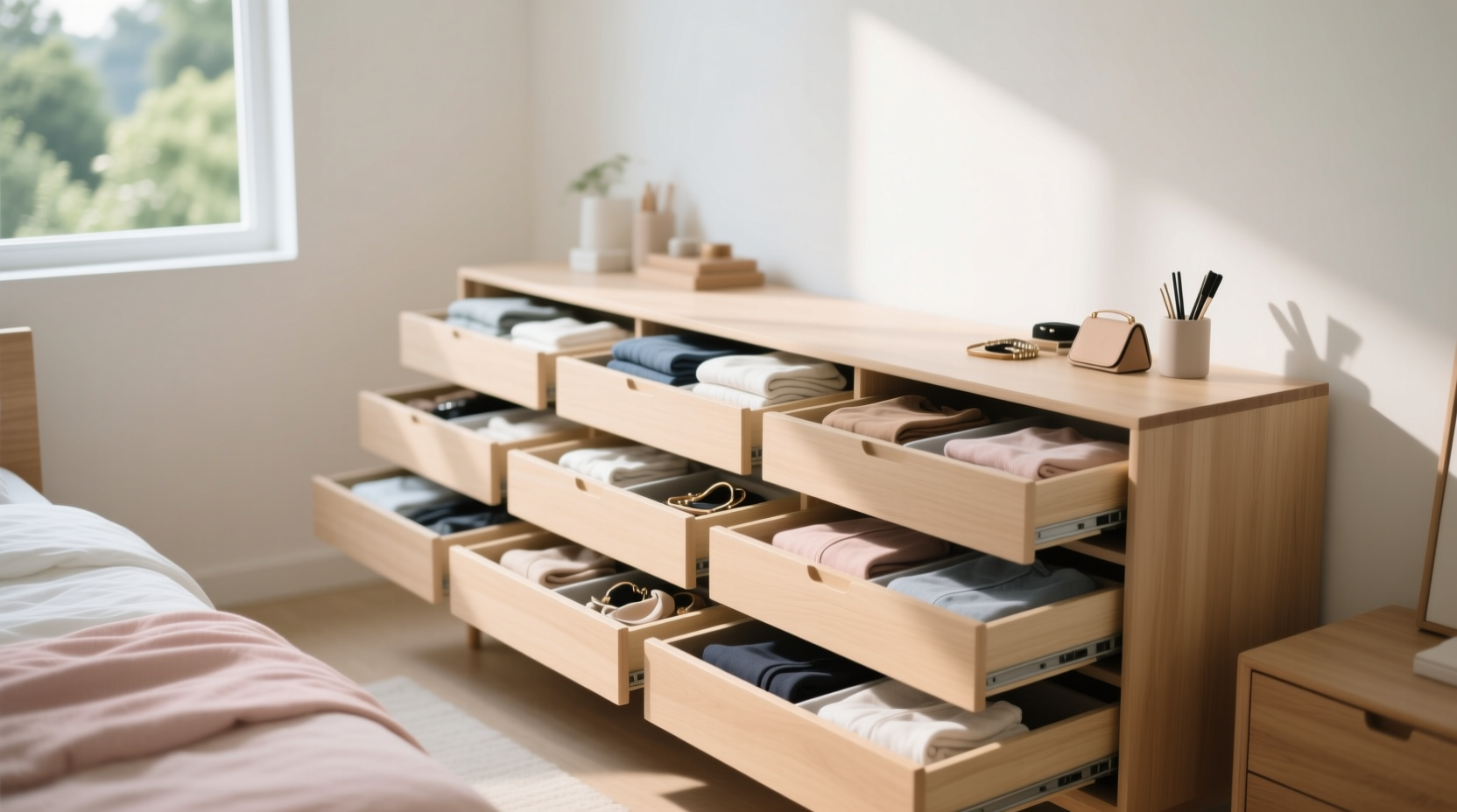 fill dresser drawers from front to back instead of top