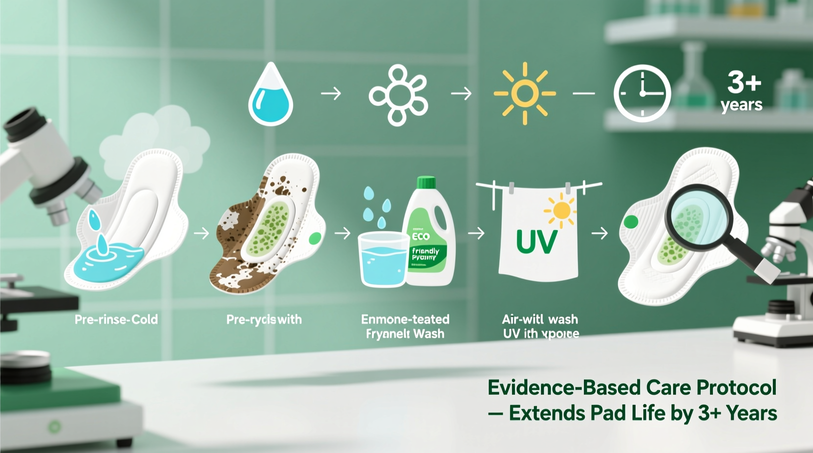 how to wash reusable menstrual pads without odor