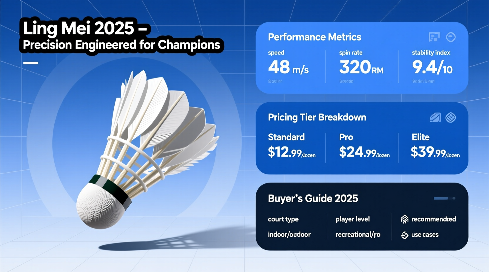 best selling ling mei shuttlecock