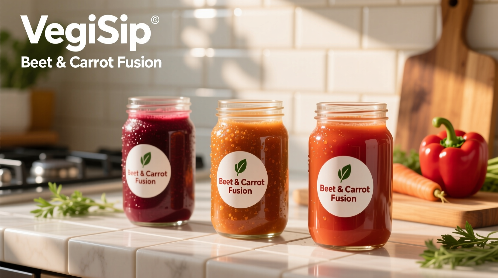 Tomato juice alternatives in glass containers