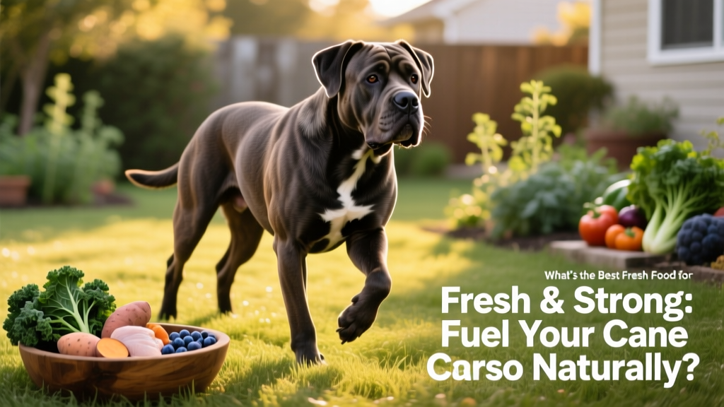 A confident, well-muscled Cane Corso standing outdoors on grass, showcasing their athletic build