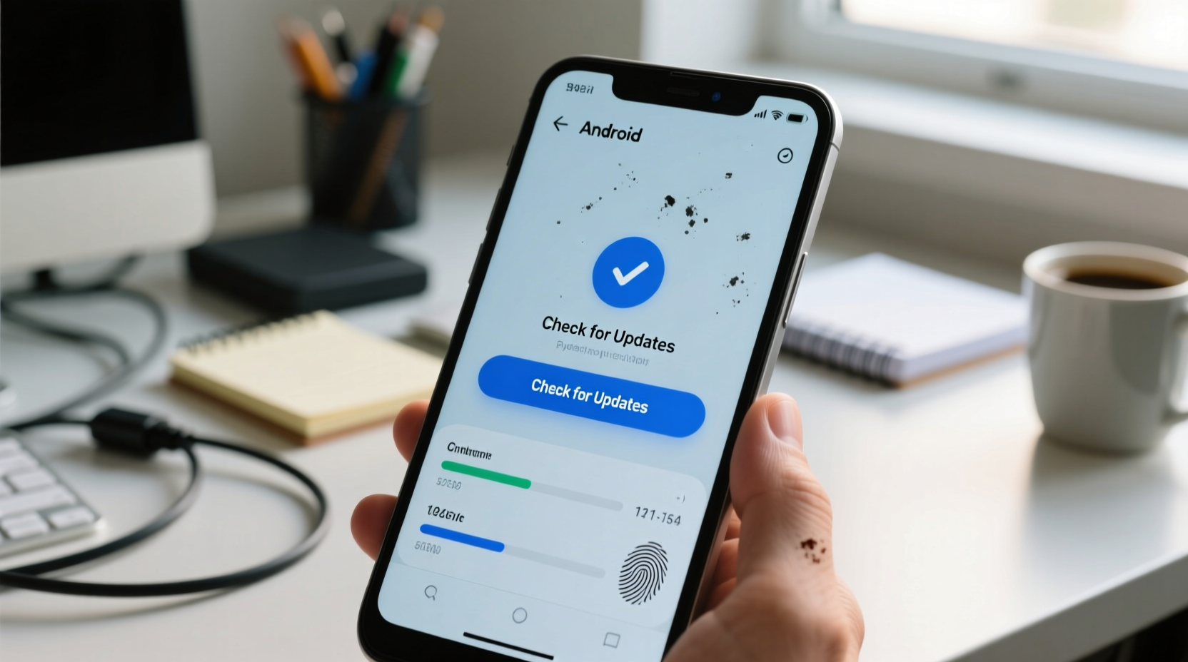 force an android device to check for a system update