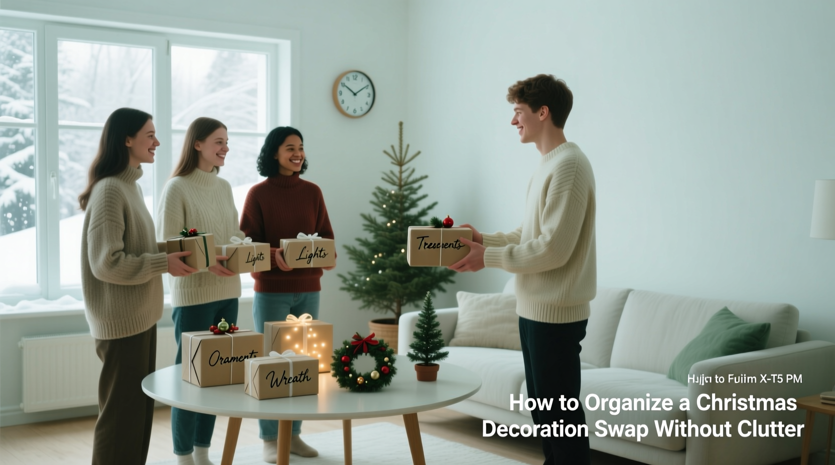 how to organize a christmas decoration swap without ending up with clutter