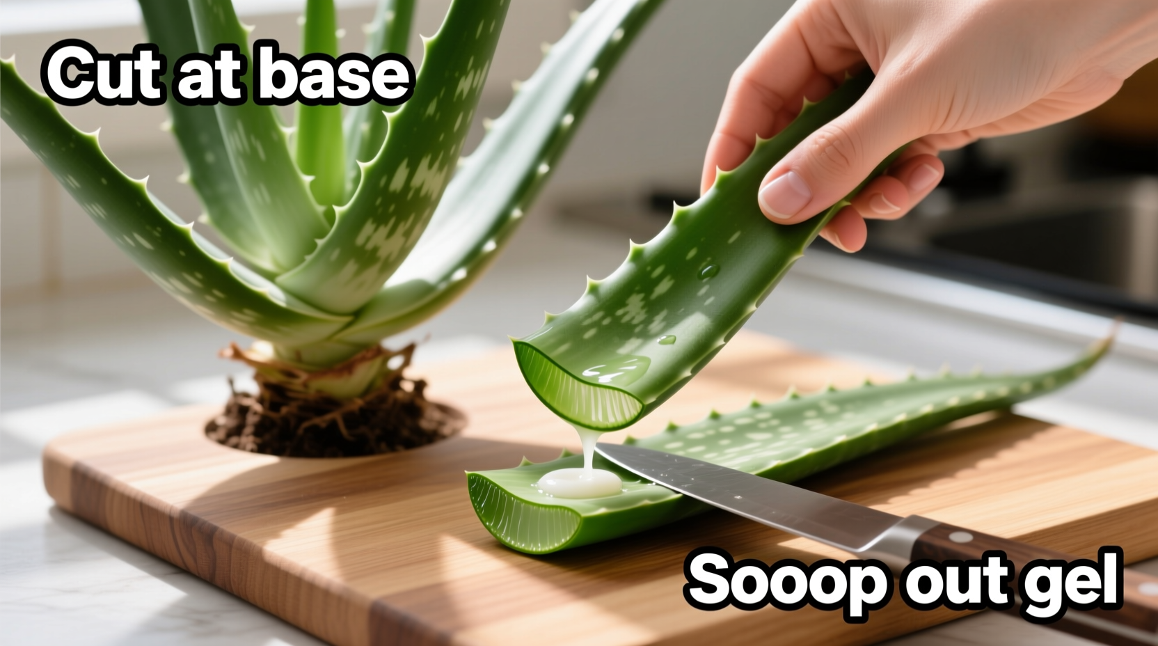Extract Fresh Aloe Gel at Home Fast | TheHomeSprouts