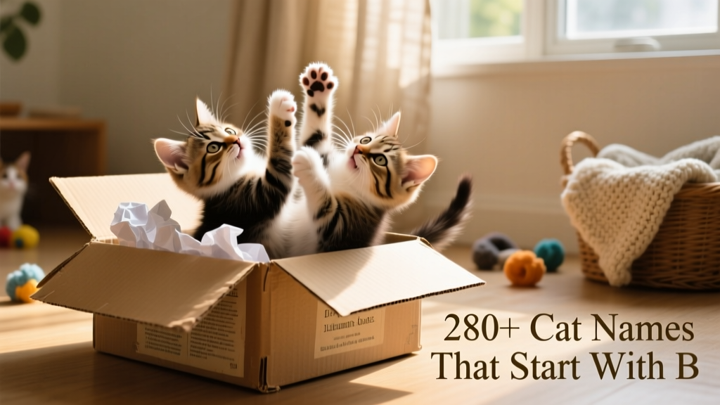 Two playful kittens tumbling together in a cardboard box, paws in the air