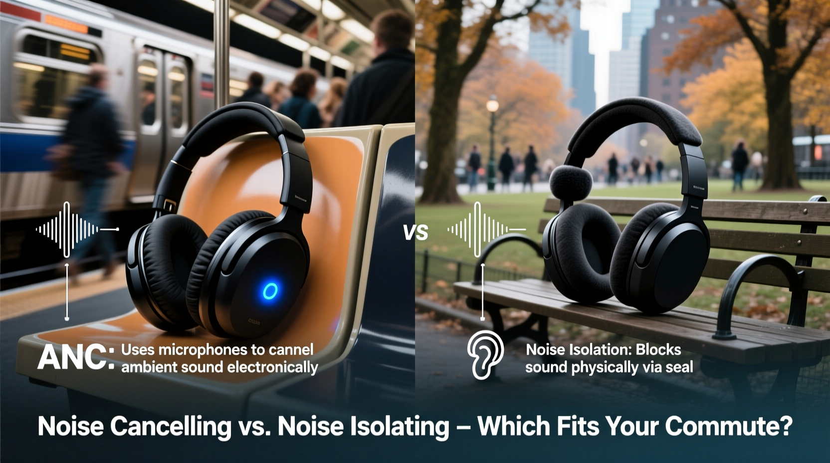noise cancelling vs noise isolating headphones differences explained for commuters