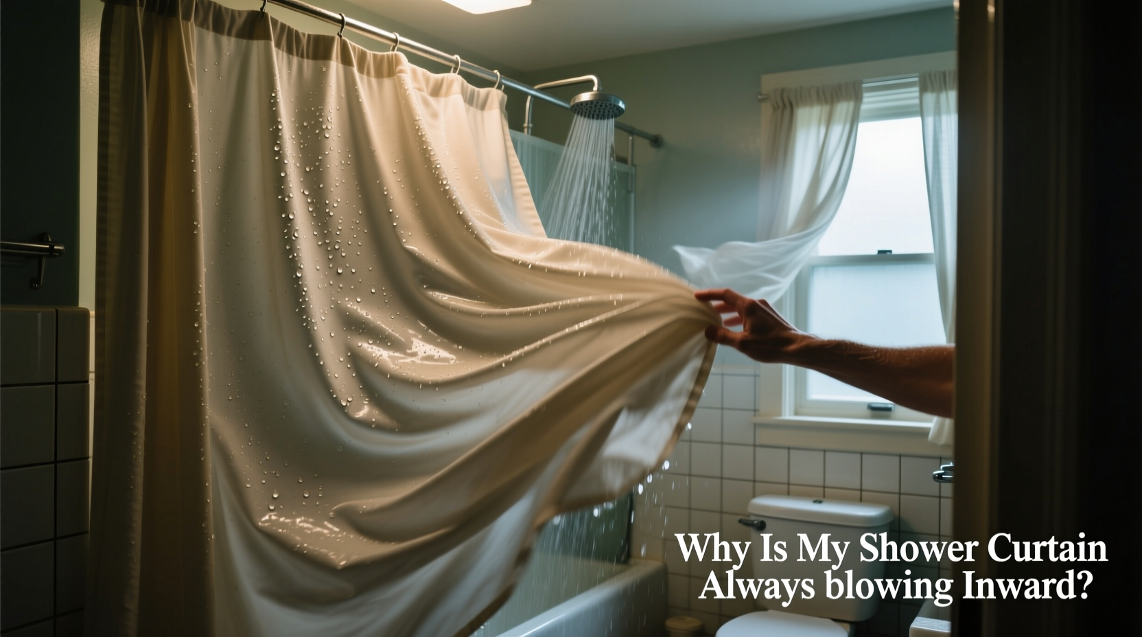 why is my shower curtain always blowing inward solving bathroom mysteries