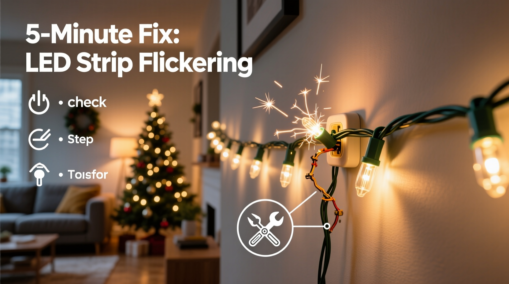 why is my led christmas light strip flickering and how to fix it in 5 minutes