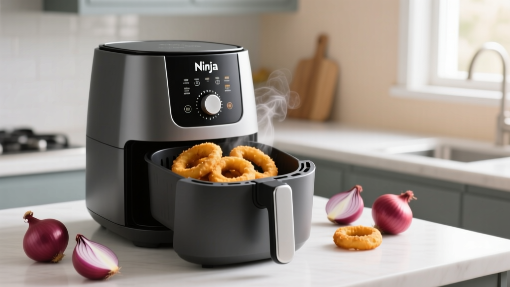 Crispy Ninja Air Fryer Onion Rings (Oil-Free!)