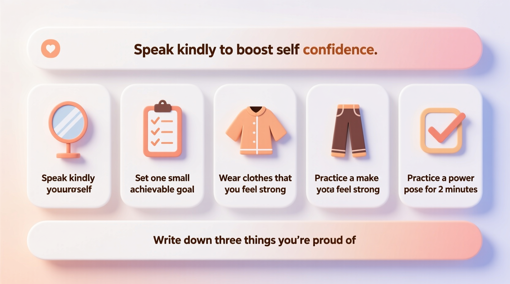 how to boost self confidence with small daily actions anyone can do