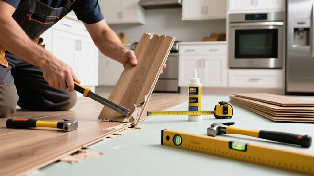 Fix Laminate Floor Peaking in the Kitchen