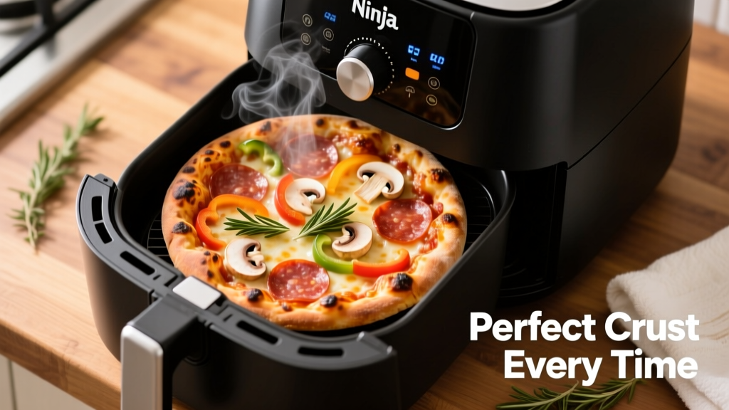 Crispy Frozen Pizza in Ninja Air Fryer Oven