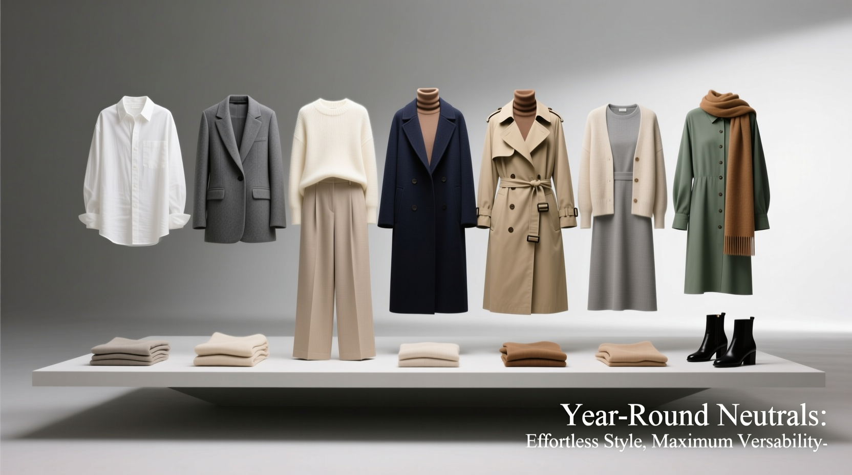 how to create a capsule wardrobe with only neutral tones for year round versatility
