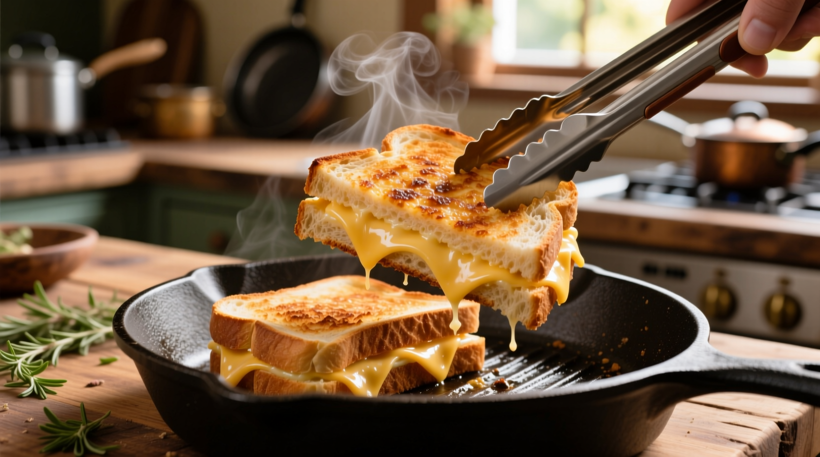 make perfect grilled cheese sandwiches with a pair of b