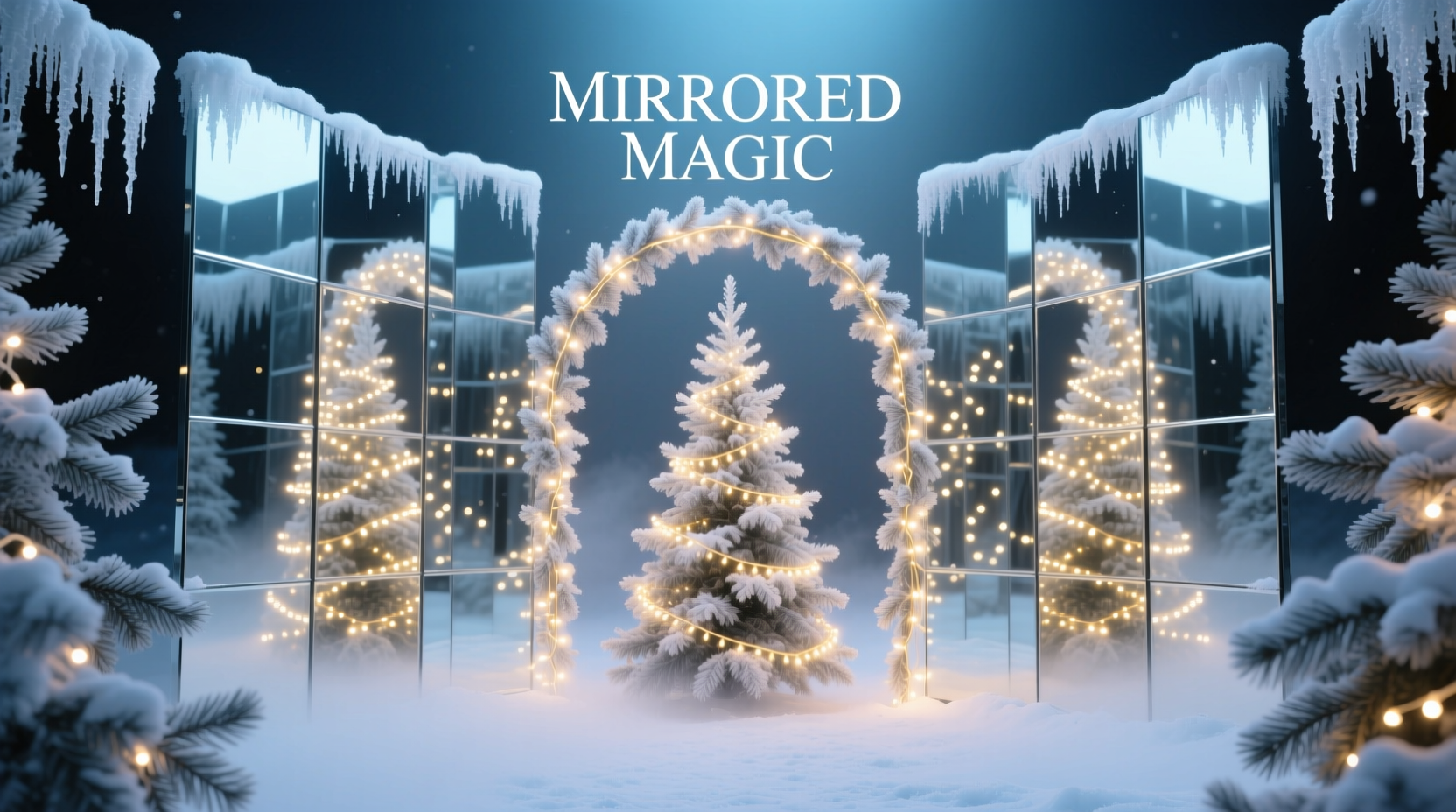 how to create a mirrored backdrop to amplify your christmas light display