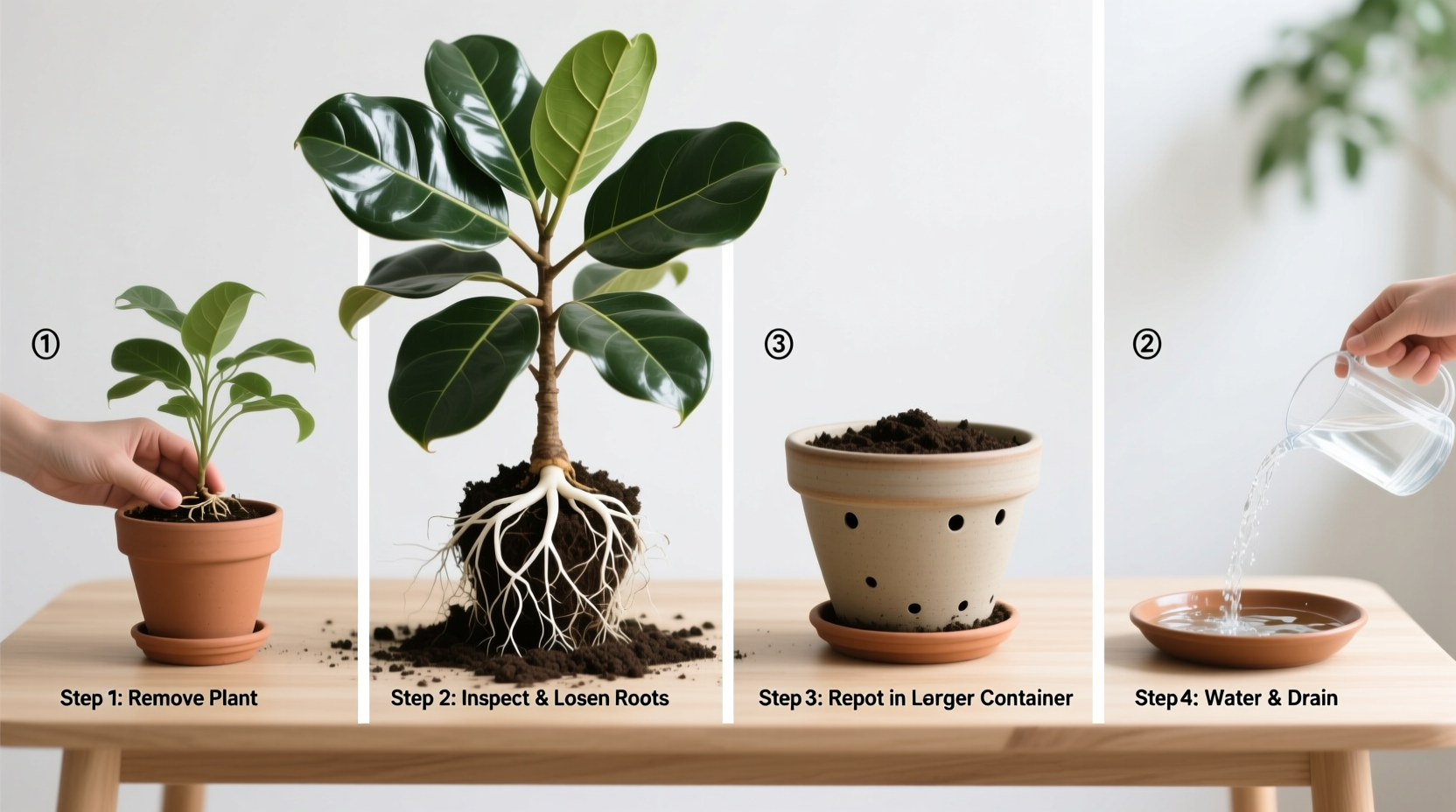 Repot Fiddle Leaf Figs in 5 Steps | TheHomeSprouts