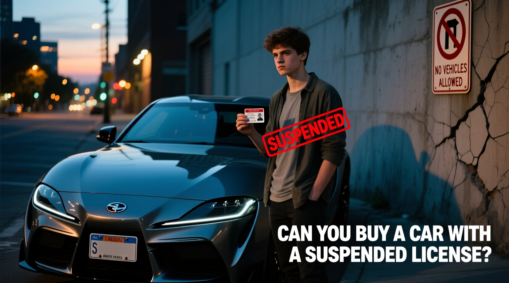 can you buy car with suspended license